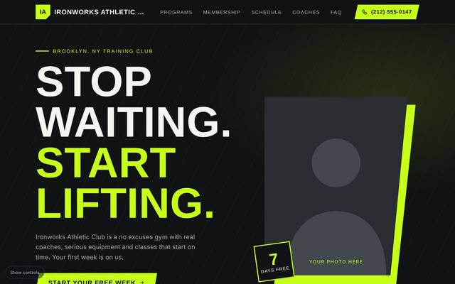 Gyms and fitness studios template 1