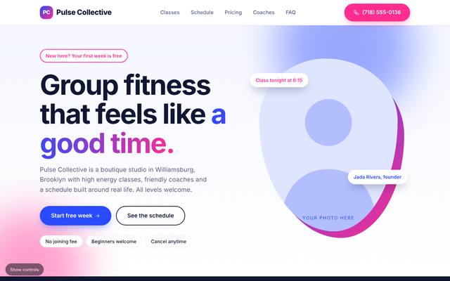 Gyms and fitness studios template 5