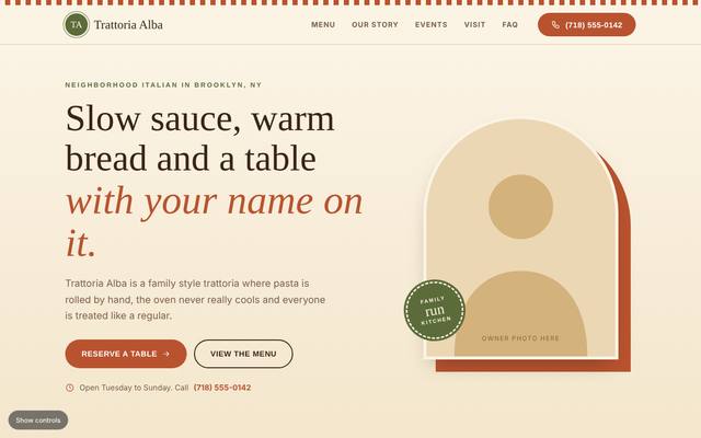 Restaurants and cafes template 1