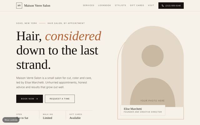 Salons, barbers and spas template 1