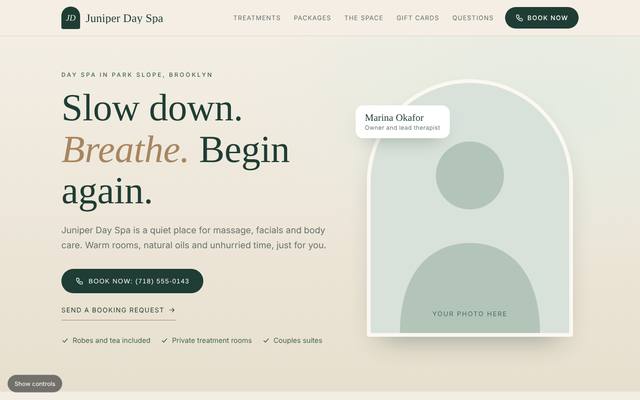 Salons, barbers and spas template 4