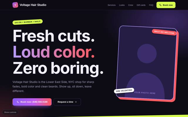 Salons, barbers and spas template 5