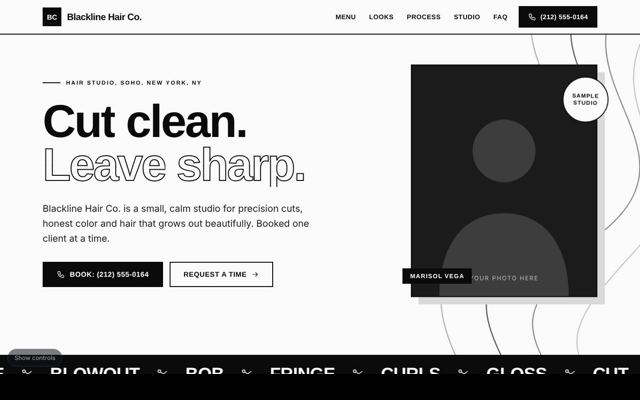 Salons, barbers and spas template 6