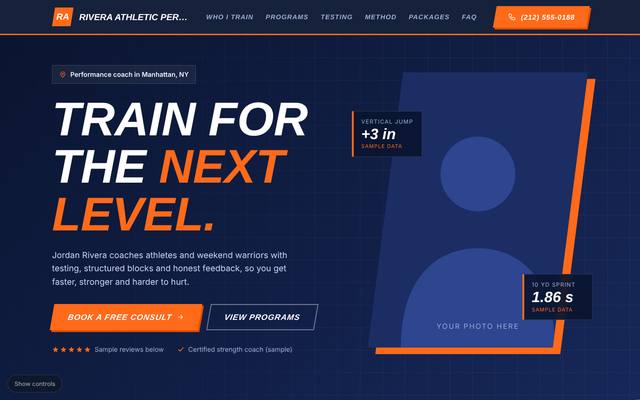 Personal trainers template 3