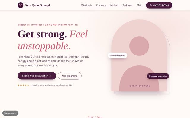 Personal trainers template 4