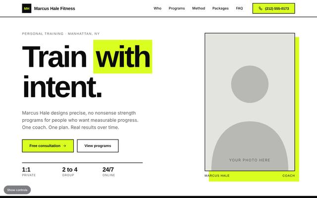 Personal trainers template 5